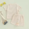 Letter Tee & Drawstring Shorts