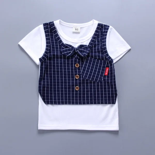 Plaid Tee & Shorts Set