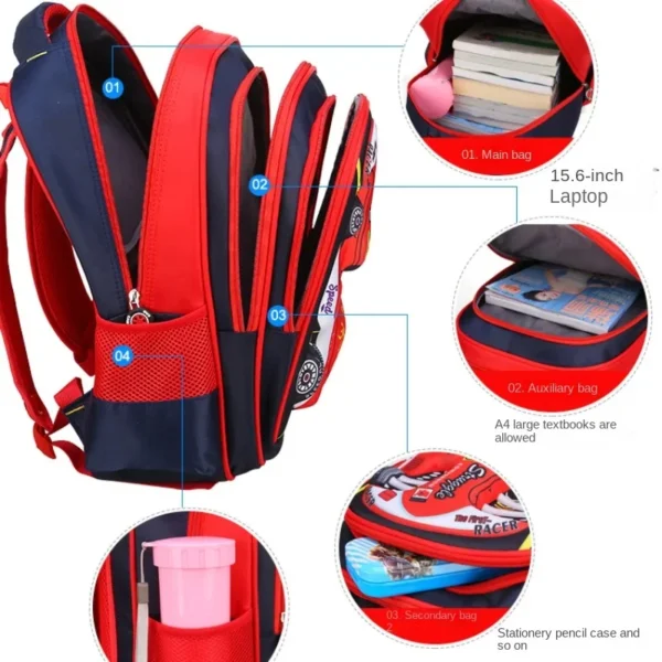 3D Car Kindergarten Backpack