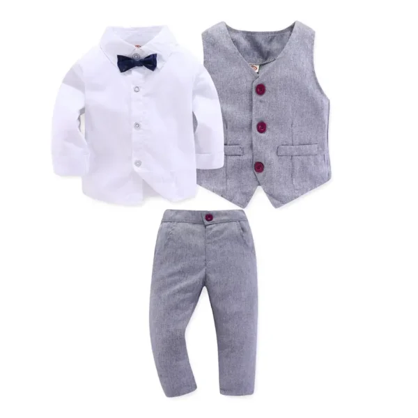 Grey Vest 4-Piece Suit