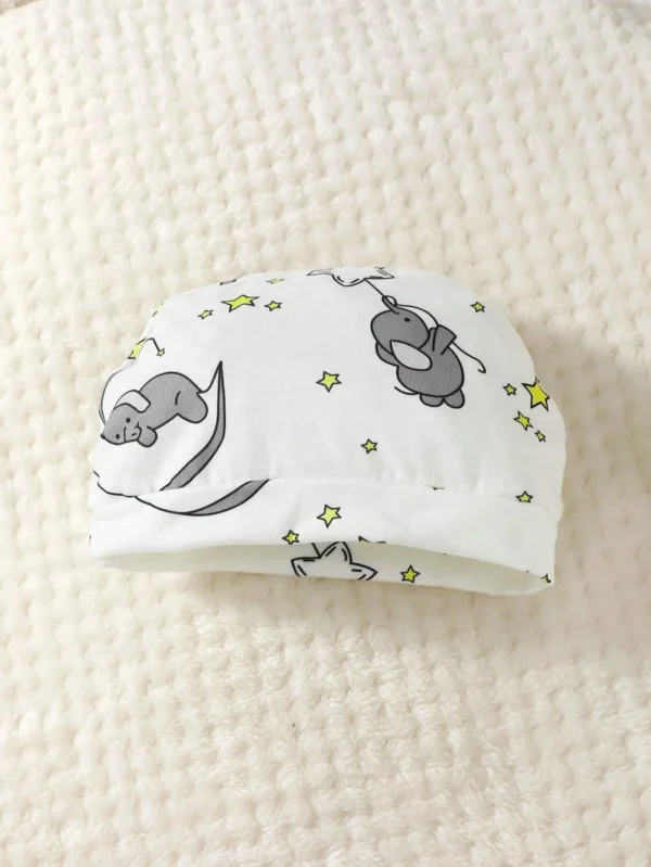 Elephant Embroidered Romper & Hat Set