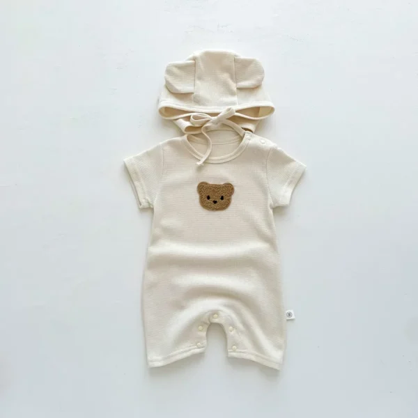 S53bd329bba934a3c8fdc635331c54bfaK.webp Waffle Bear Romper & Ear Hat