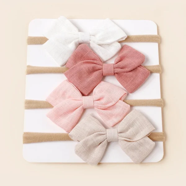 Soft Bow Headbands (4 Pack)