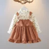 Bear Corduroy Pinafore Dress