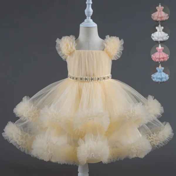 Fluffy Mesh Party Dress