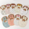 Flower Bib & Headband 3-Piece Set