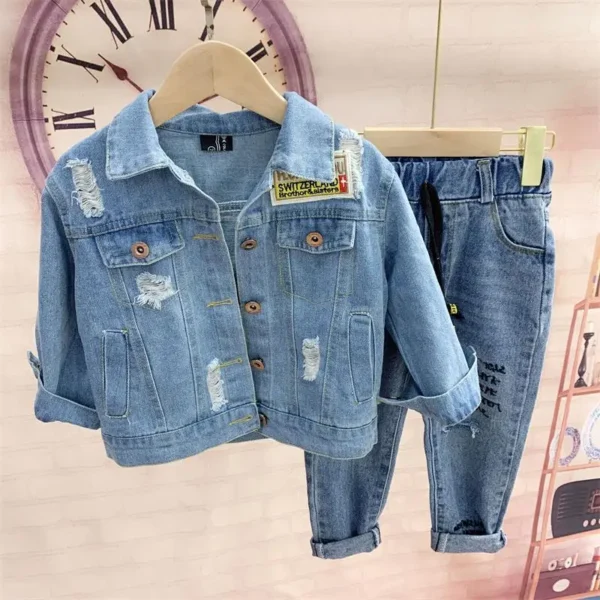 Denim Jacket 3-Piece Set