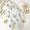 Elephant Embroidered Romper & Hat Set