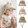 Bear Ear Sun Hat with Neck Flap