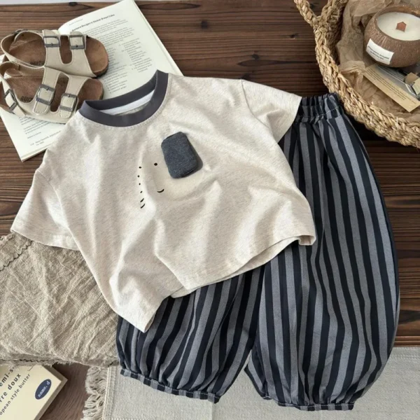 Cotton Tee & Pants Set
