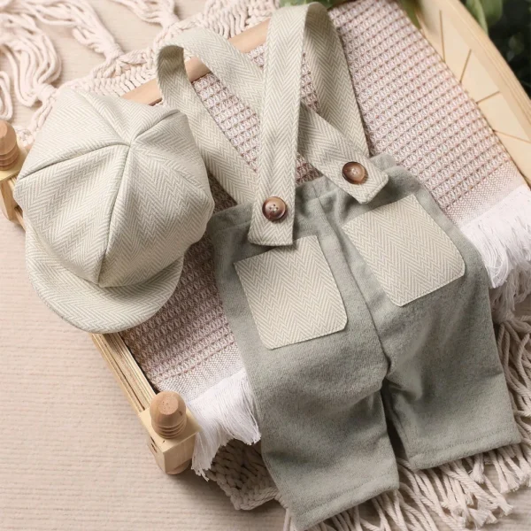 Little Gentleman Knit Romper & Cap