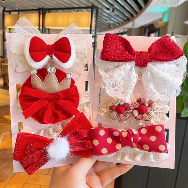 Flower Bow Headband Set (3 Pack)
