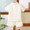 Ribbed Shirt & Shorts Set