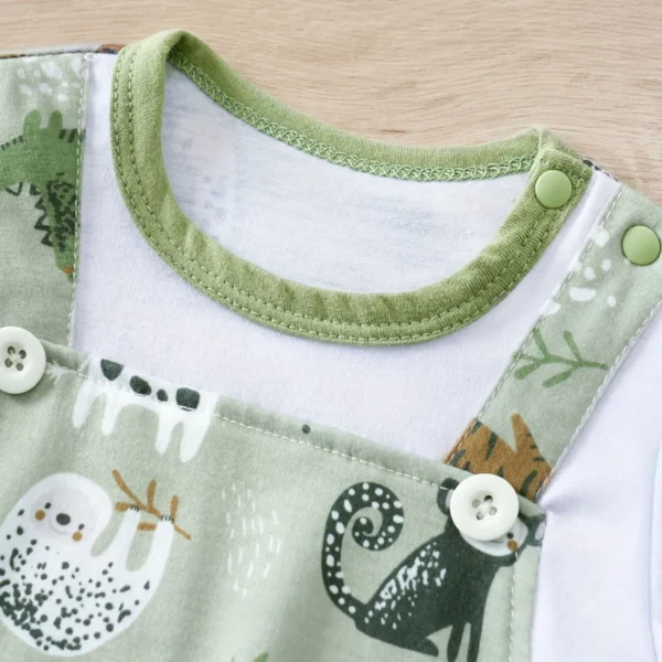 Zoo Animal Faux Two-Piece Bodysuit