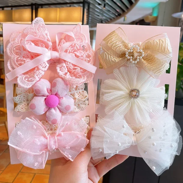 Flower Bow Headband Set (3 Pack)