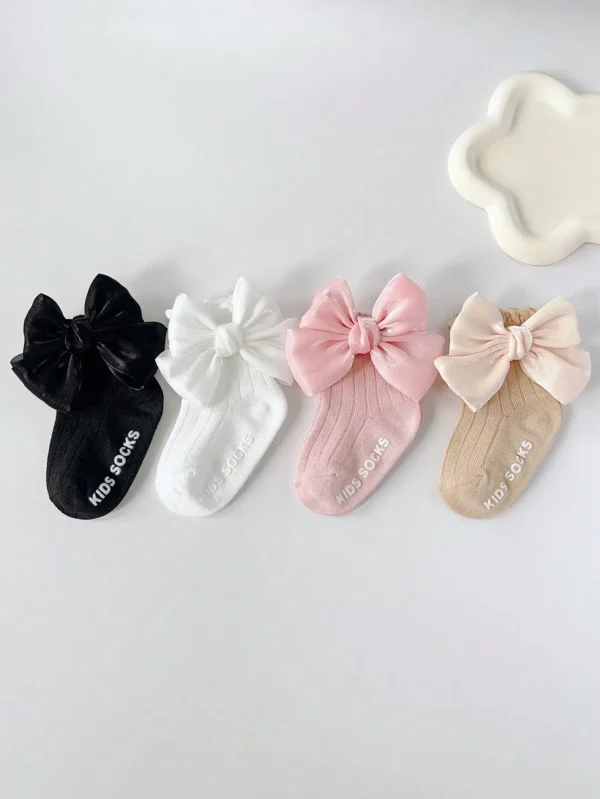 Bow Grip Socks (4 Pairs)